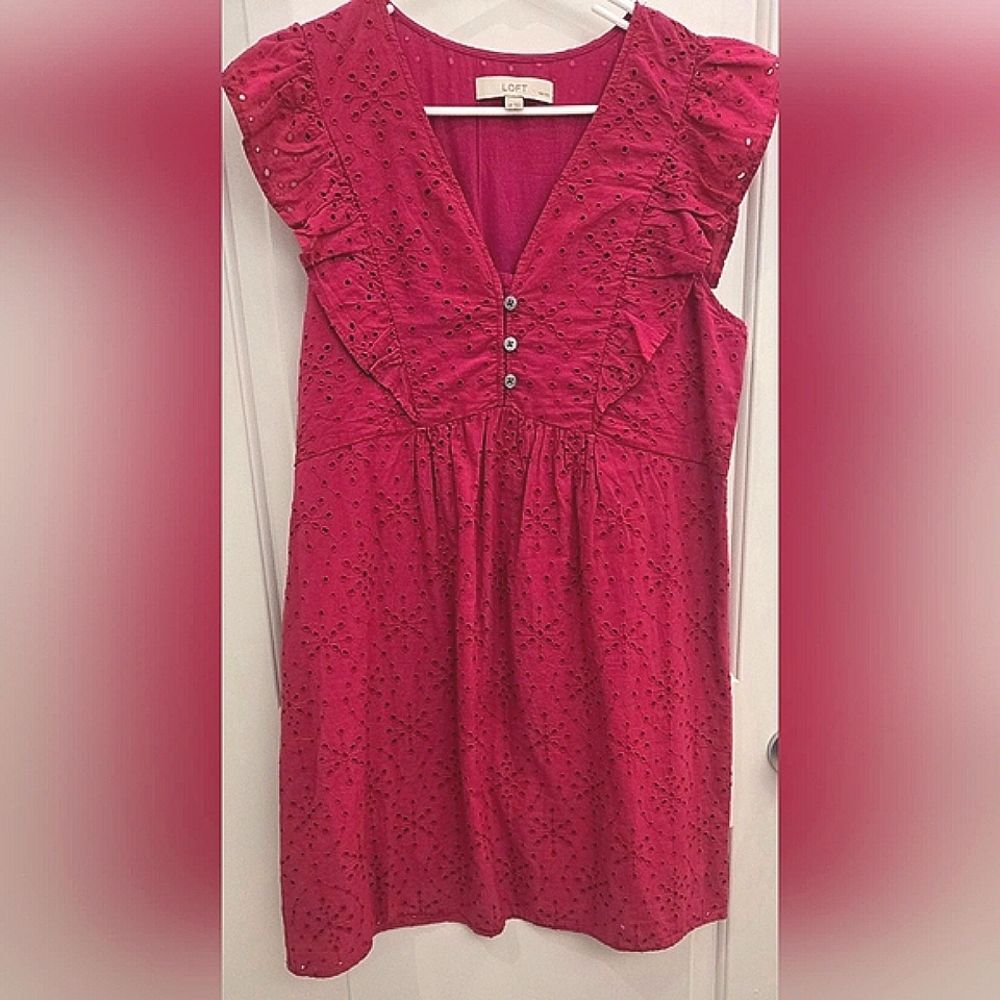 Loft Women's cap sleeve dress NWOT size M petite
